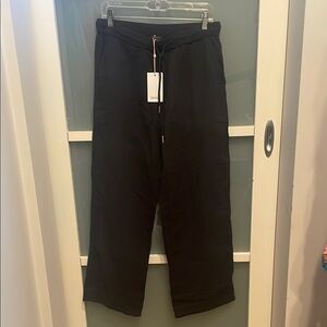 Quince 100% Organic Cotton Black Relaxed Fit Pants, Black Linen Pants, NWT
